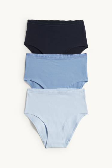 Donna - Confezione da 3 - slip - azzurro