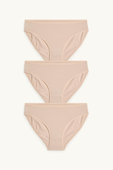 Donna - Confezione da 3 - slip - beige chiaro