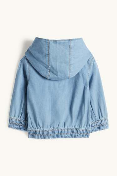 Baby Jungen - Krokodil - Baby-Jeansjacke mit Kapuze - blau