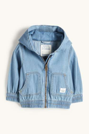 Baby Jungen - Krokodil - Baby-Jeansjacke mit Kapuze - blau