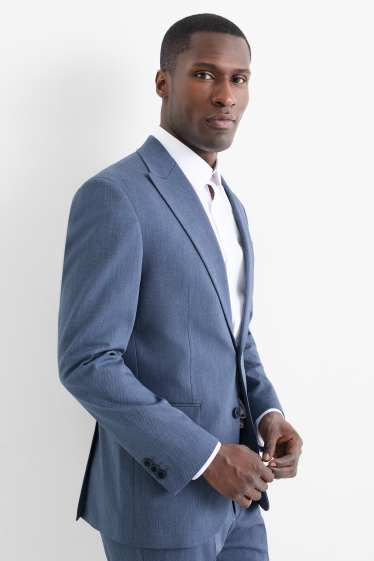 Bărbați - Sacou modular - regular fit - stretch - albastru