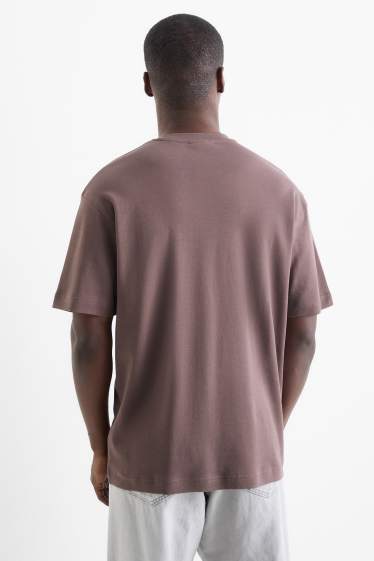 Men - T-shirt - relaxed fit - brown