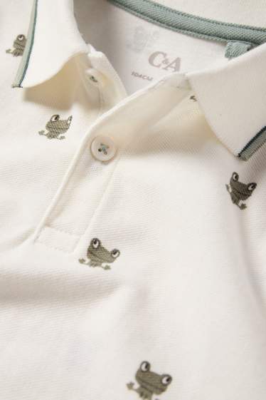 Enfants garçons - Grenouille - Polo - crème