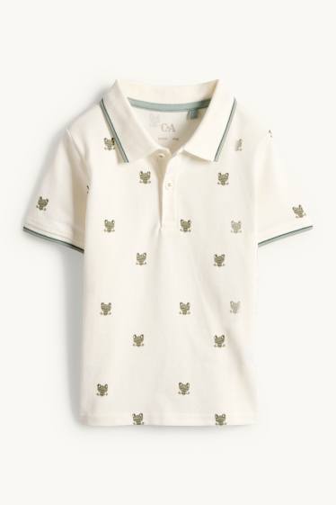 Enfants garçons - Grenouille - Polo - crème