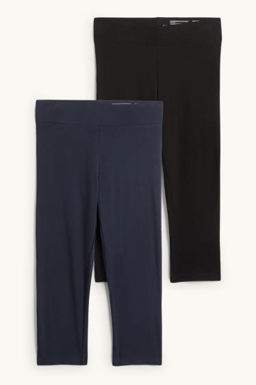 Dona - Paquet de 2 - leggings capri - blau fosc