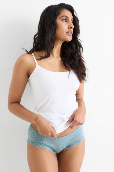 Dona - Paquet de 3 - calces hipster - rosa/blau