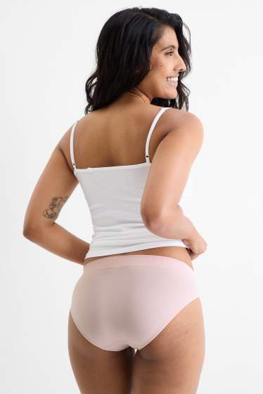 Donna - Confezione da 3 - slip - senza cuciture - rosa / blu