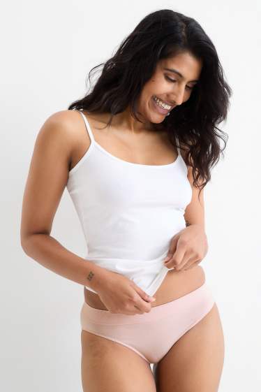 Donna - Confezione da 3 - slip - senza cuciture - rosa / blu