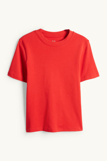 Femmes - T-shirt - slim fit - rouge
