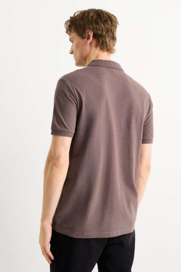 Herren - Poloshirt - braun