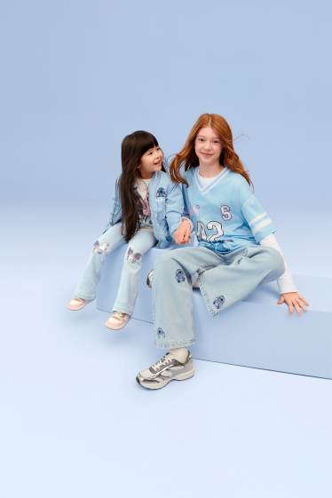 Nena - Lilo & Stitch - wide leg jeans - texà blau clar