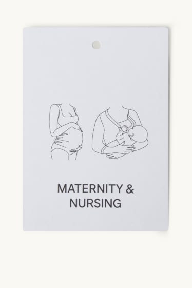 Women - Bodycon nursing dress - ribbed - striped - black / white