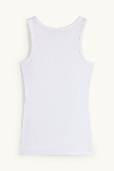 Women - Nursing top - ribbed - white