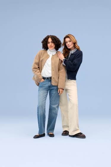 Dámské - Straight jeans - high waist - LYCRA® - džíny - světle modré