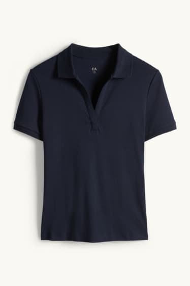 Women - Polo shirt - regular fit - dark blue