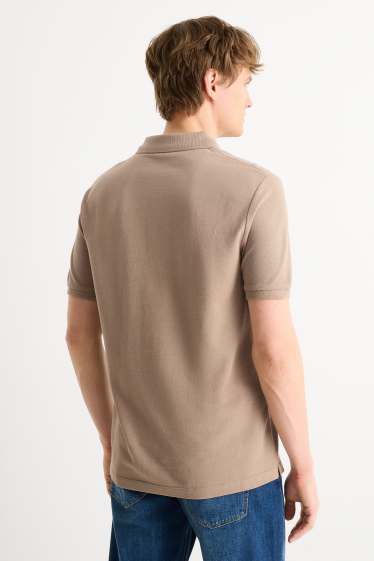 Herren - Poloshirt - taupe