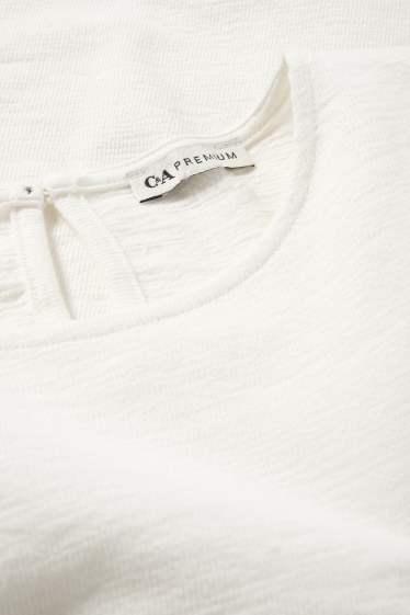 Enfants filles - T-shirt - finition texturée - blanc