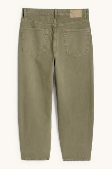 Heren - Barrel jeans - groen