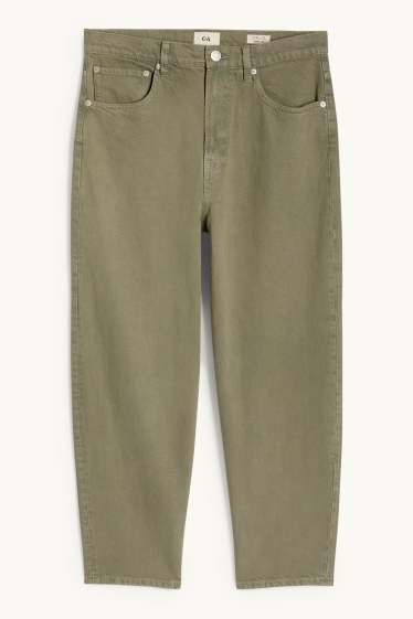 Heren - Barrel jeans - groen