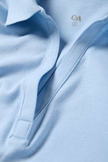 Women - Polo shirt - regular fit - light blue