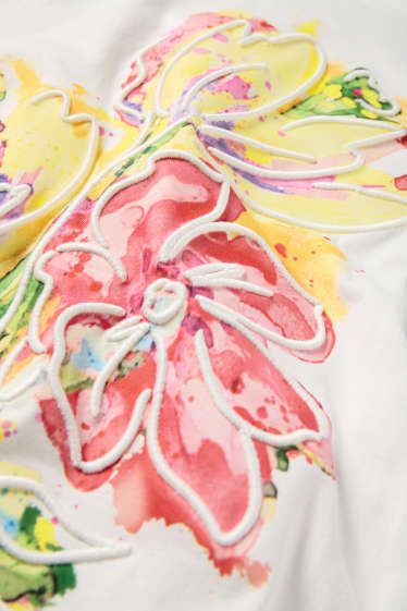 Donna - T-shirt - regular fit - bianco / rosa