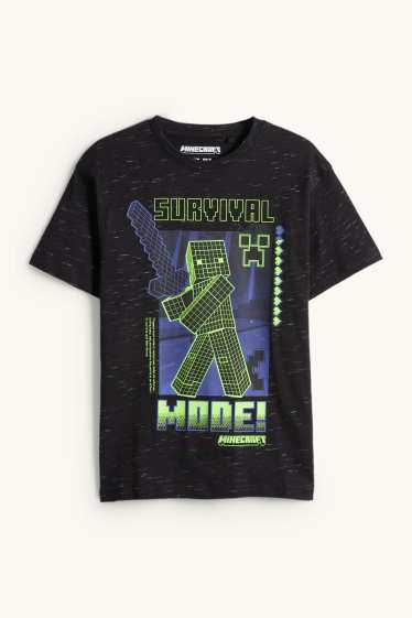 Enfants garçons - Minecraft - T-shirt - noir