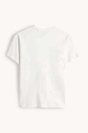 Children Boys - New York City - short sleeve T-shirt - white / black