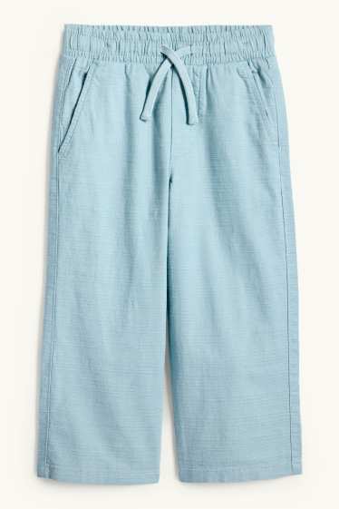 Bambini - Pantaloni - tessuto tramato - turchese