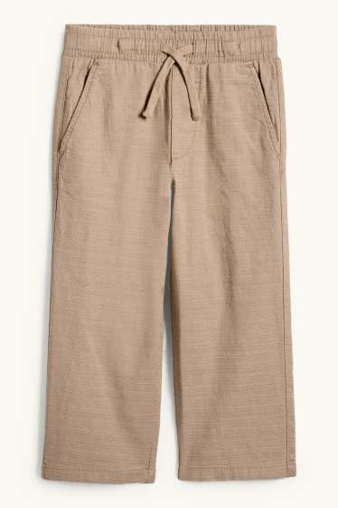 Bambini - Pantaloni - tessuto tramato - marrone chiaro