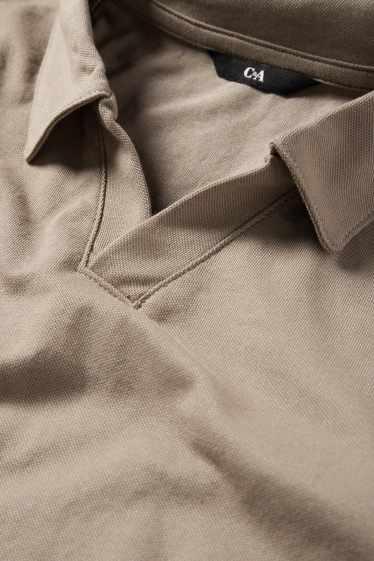 Pánské - Polokošile - regular fit - světle hnědá