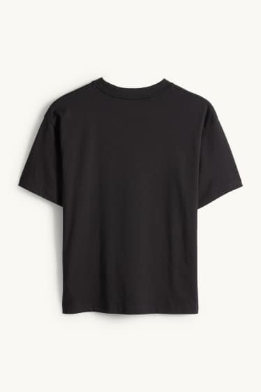 Bambini - Uomo Ragno - maglia a maniche corte - effetto brillante - nero