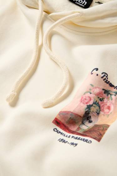 Men - Oversized hoodie - Camille Pissarro - cremewhite