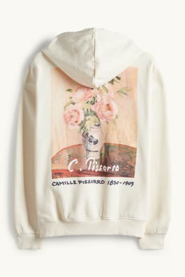 Men - Oversized hoodie - Camille Pissarro - cremewhite
