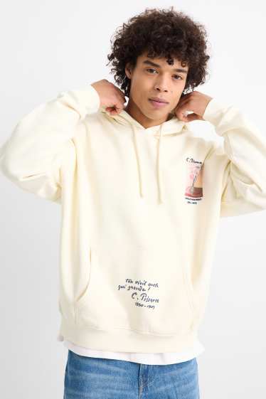 Men - Oversized hoodie - Camille Pissarro - cremewhite