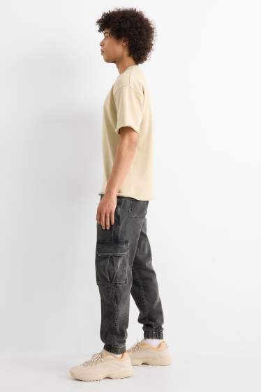 Men - Cargo jeans - LYCRA® - denim-dark gray