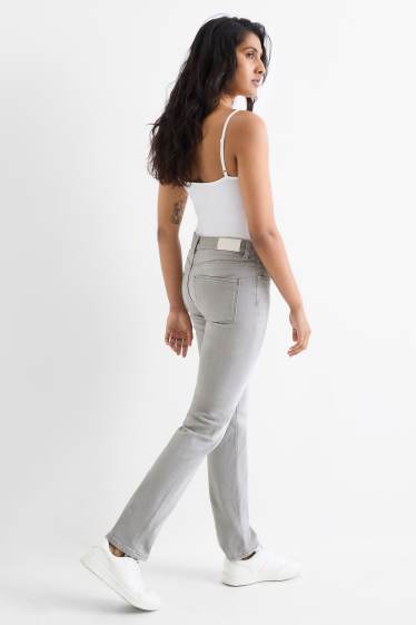 Mujer - Straight jeans - mid waist - LYCRA® - vaqueros - gris claro