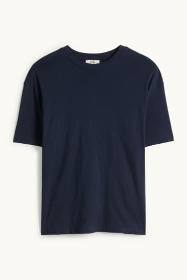 Dámské - Tričko - oversized - tmavomodrá