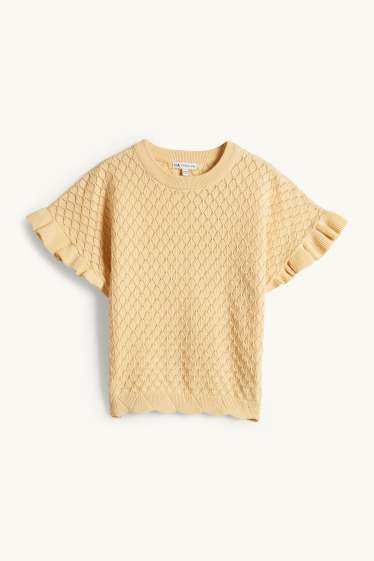 Nena - Samarreta de màniga curta - texturada - groc