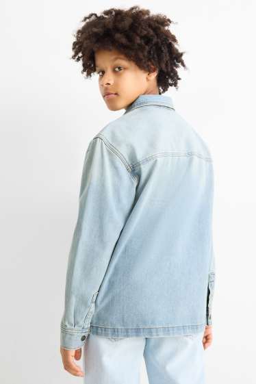 Kinderen: jongens - Spijkerblouse - jeanslichtblauw