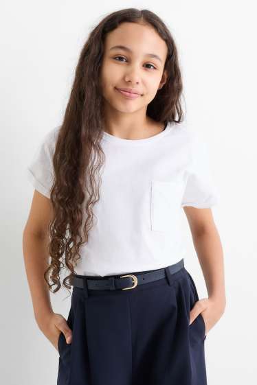 Niñas - Pack de 3 - camisetas de manga corta - blanco