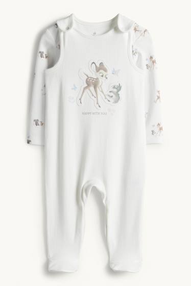 Baby Mädchen - Bambi - Strampler-Set - 2 teilig - weiss