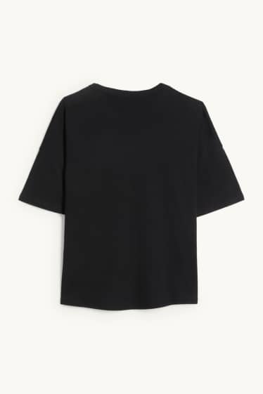 Donna - T-shirt - oversize - nero