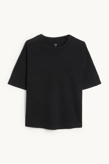 Donna - T-shirt - oversize - nero