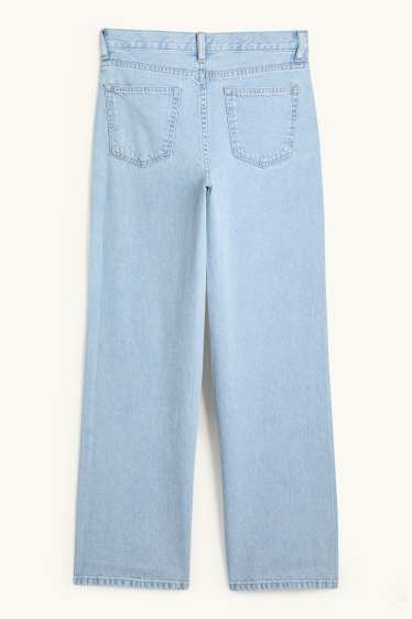 Dona - Wide Leg Jeans - low waist - texà blau clar