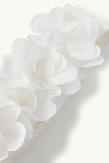 Bébés filles - Petites fleurs - bandeau cheveux pour bébé - blanc