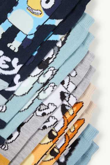 Kinderen: jongens - Set van 5 paar - Bluey - sokken met motief - gekleurd