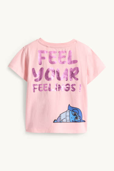 Bambine - Inside out - t-shirt - effetto brillante - rosa