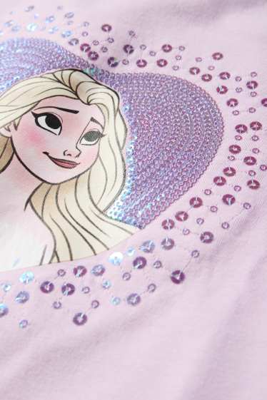 Nena - Frozen - samarreta de màniga curta - efecte brillant - violeta clar