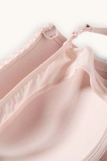 Women - Non-wired nursing bra - padded - rose