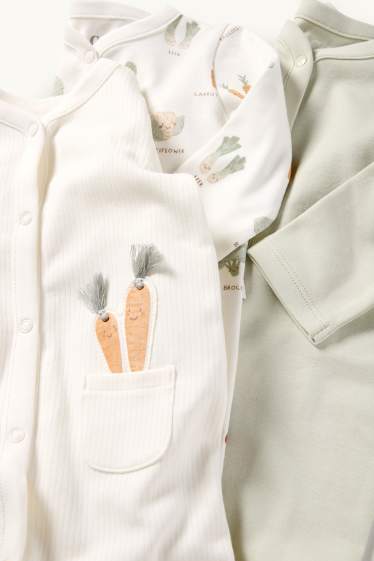 Baby Jungen - Multipack 3er - Gemüse - Baby-Schlafanzug - mintgrün